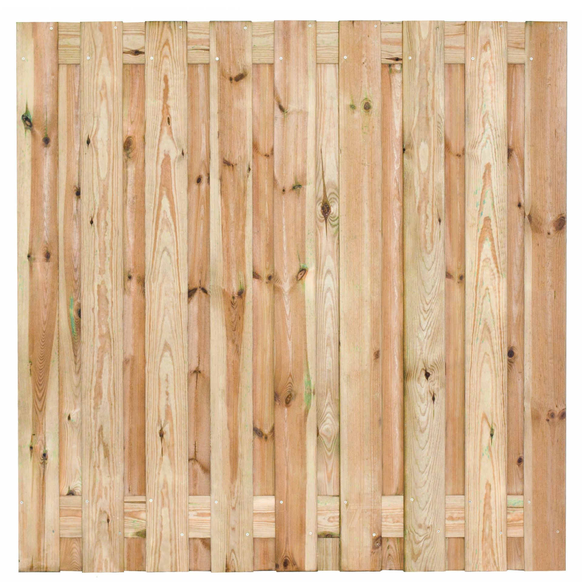 Grenen Tuinscherm 17+2 planks 180 x 180 cm